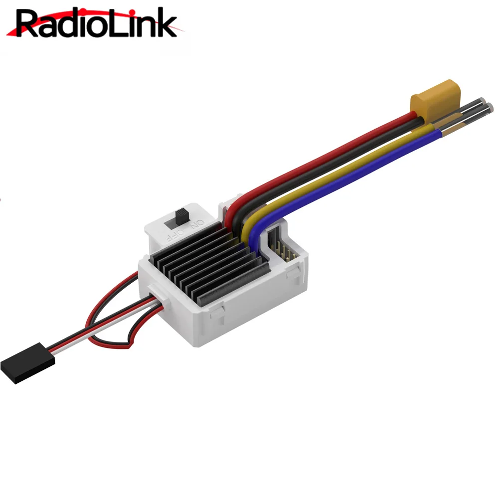 

Водонепроницаемый Матовый контроллер скорости Radiolink ESC COOL 9030 90A с 5,5 В/3A 7,5 в/3A BEC для Traxxas SCX10