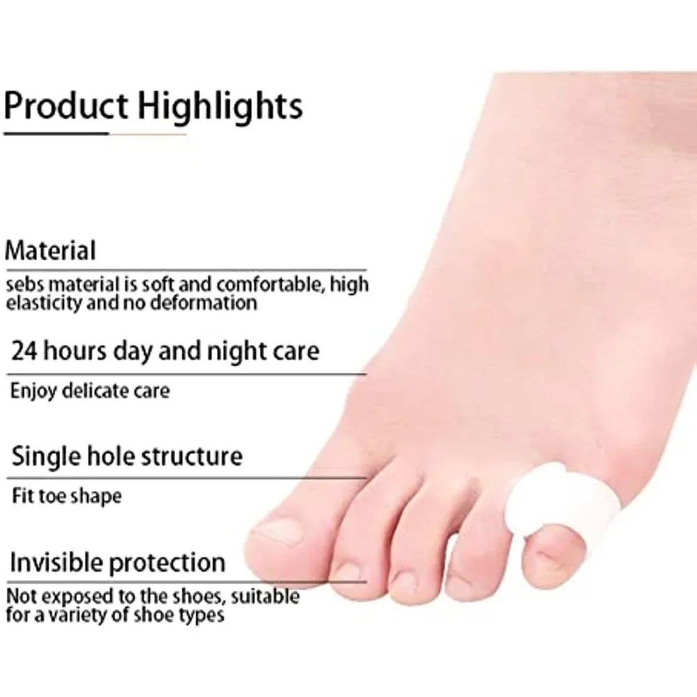 2pcs Silicone Toe Separator Finger Feet Care Protector Gel Toe Orthopedic Bunion Hallux Valgus Corrector Pedicure Spacer Yoga 4