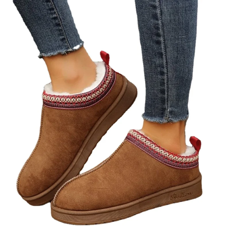 Slippers Sandals Shoes Chelsea Ankle Snow Boots Women Winter Fur Short Plush Flats Platform Shoes Flip Flops