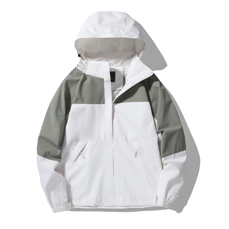 Men's Spring Autumn Solid Hooded Turtleneck Zipper Pockets Bandage Cardigan Long Sleeve Coats Fashion Casual Loose Vintage Tops