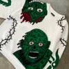 New Gothic Retro Anime Pattern Sweater Men and Women Punk Harajuku Crew Neck Y2k Sweaters Long Sleeve Pullover Tops Streetwear 3