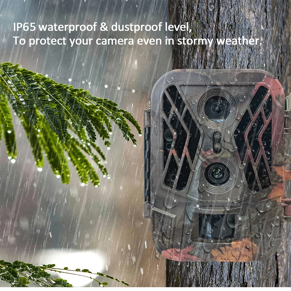 Suntek HC950A-Li Hunting Camera With 8000Mah Lithium Battery HD 4K 50MPNight Vision Dual Lens Infrared Sensing Waterproof IP65