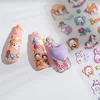 1 Sheet 5D Realistic Relief Funny Cute Bear Rabbit Party Girls Adhesive Nail Art Stickers Decals Manicure Accessories Charms 4