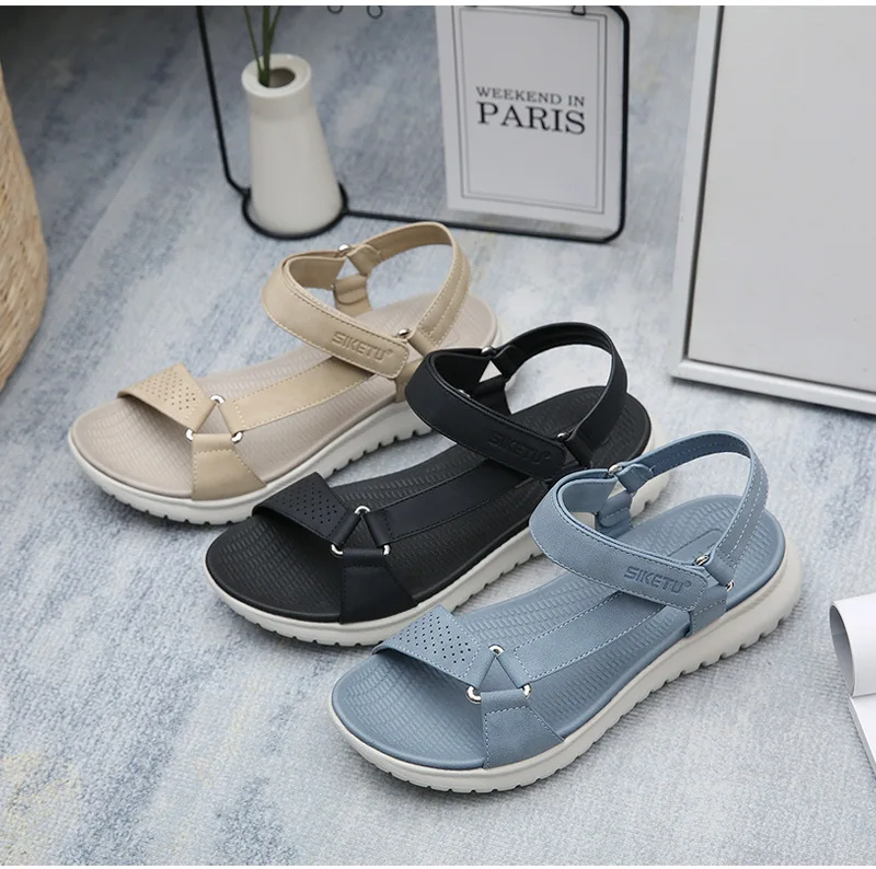 SIKETU Brand Summer Fashion Flat Heel Sandals Women Novelty Cut - Main Image