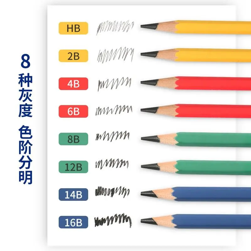 Marco Sketching Pencil Set Charcoal Pencil Soft carbon sketching brush for art students Medium hard student pencils