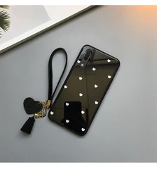 Fashion Love Heart Hard Glass Phone Case for huawei Nova 6 SE (836 galss)