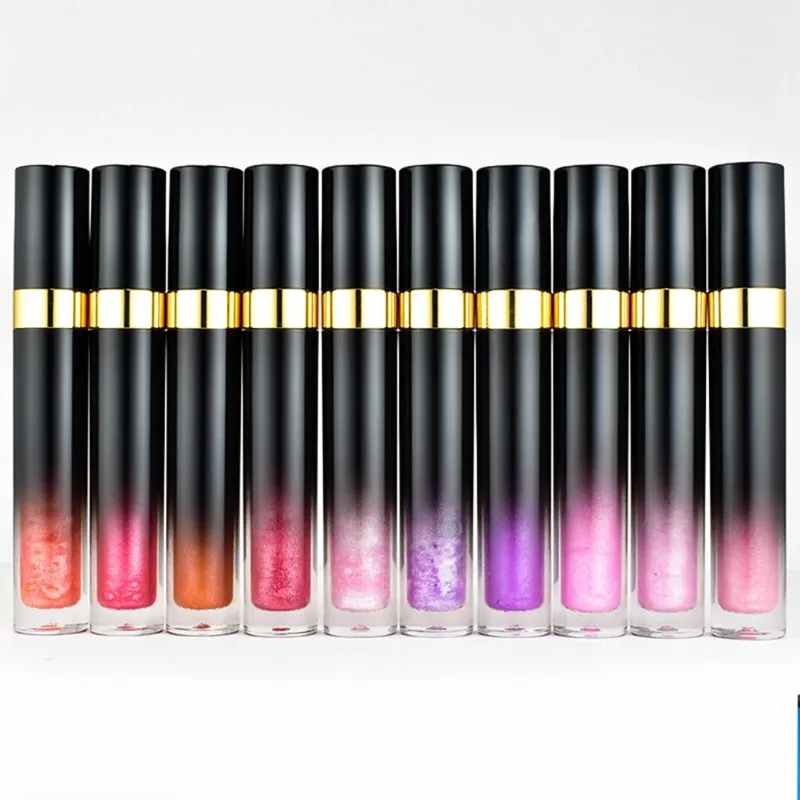 

Private Label Gradient Black Tube Lipgloss Moisturizing Long Lasting Nourish 20colors for Choose Portabel Custom Bulk Makeup