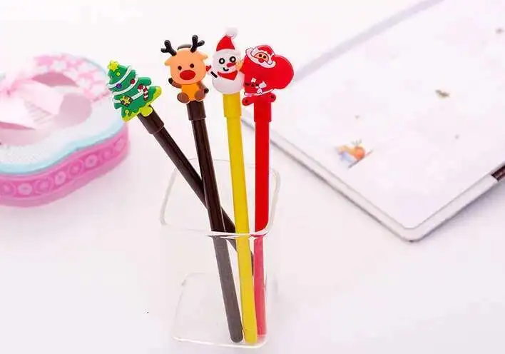 1-teilige Gelschreiber mit niedlichem Weihnachtsthema, 0,38 mm, Weihnachtsmann, Kawaii-Briefpapier, Büro, Schulbedarf, Geschenke, süß, schön – Detail 2