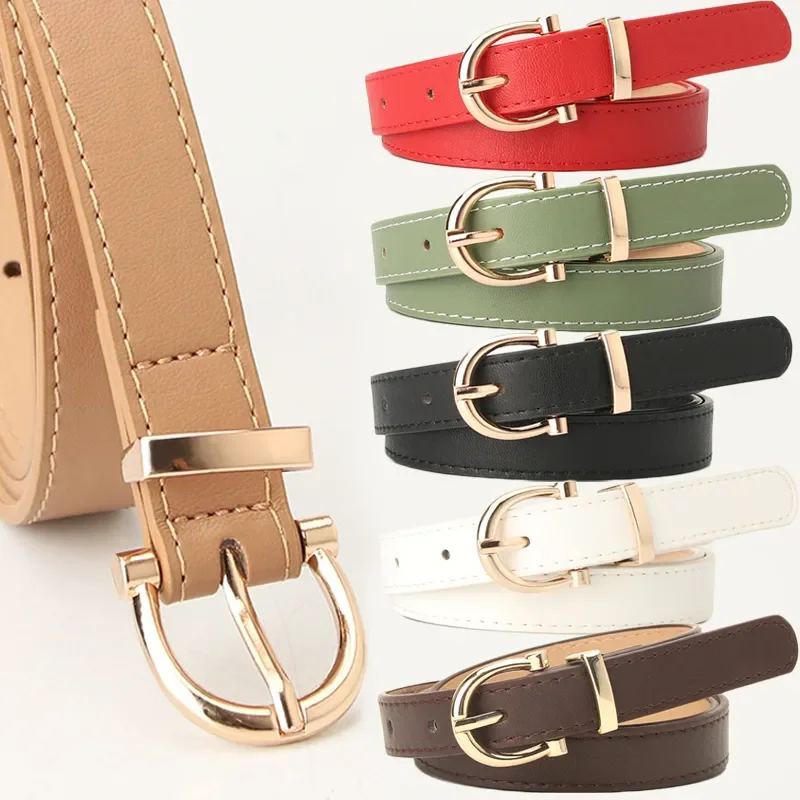 

Belts Brand Buckle New Girls Belts Jean Waistband Belt Lady Metal Designer 2023 Women PU Pants Luxury Dress for Leather Simple