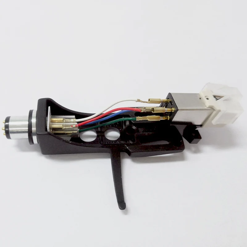 턴테이블 헤드쉘이 있는 카트리지 스타일러스 축음기 턴테이블 축음기 LP 비닐 바늘용 4핀 접점 HOT