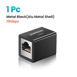 UGREEN High-Speed Ethernet Cable Extender Adapter (1Pc Black)