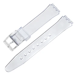 Colorful Silicone Sports Watch Strap - Durable Rubber Replacement Band - 20mm (Transparent)