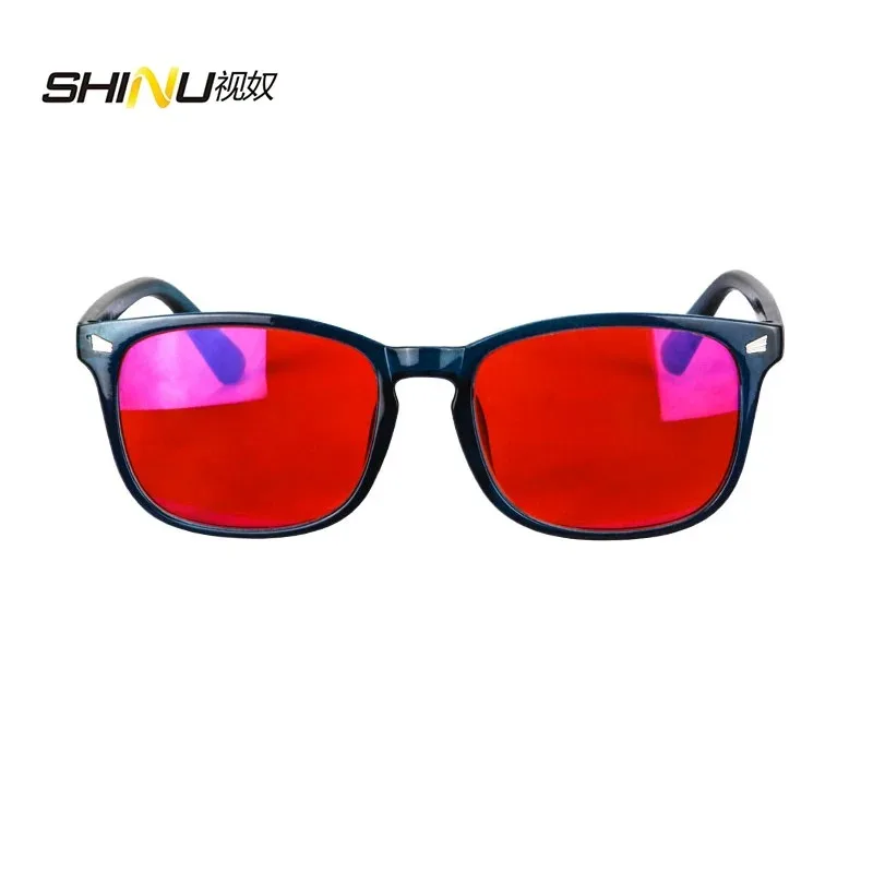 SHINU Schlafbrille mit roten Gläsern, Blaulichtfilterbrille zum besser schlafen in der Nacht, Blaulicht-Schutzbrille, quadratischer TR90-Rahmen – Detail 18
