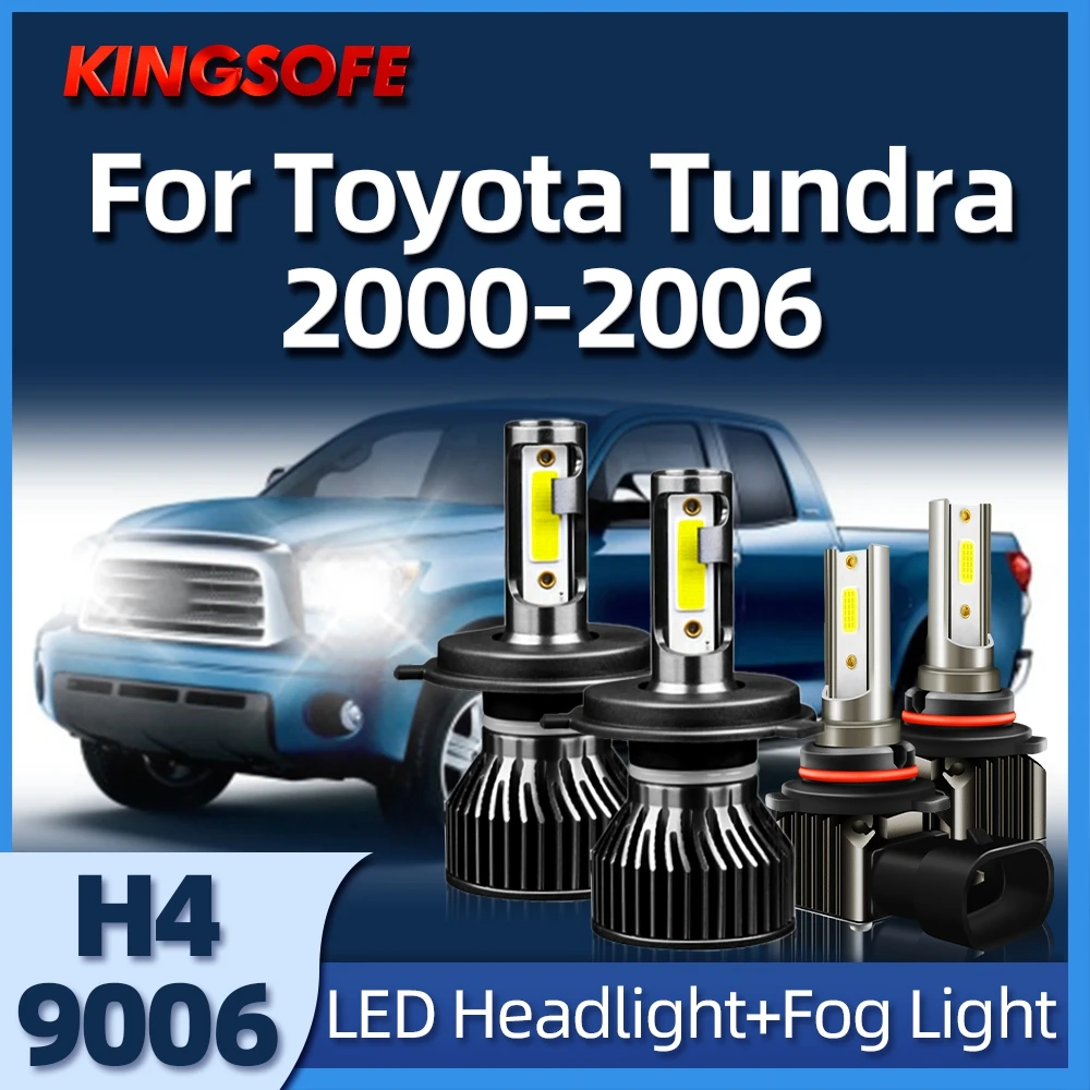 

Led With Fan Headlight Lights 6000K 80W Bulb COB Lamps H4 9006 Automobiles For Toyota Tundra 2000 2001 2002 2003 2004 2005 2006
