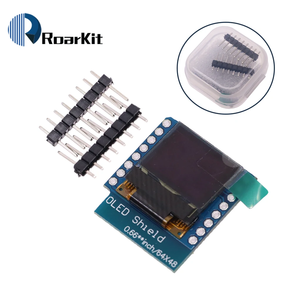 Светодиодный ЖК-дисплей 0,66 дюйма 64X48 IIC I2C O, экран для Arduino совместимый с D1 Mini SSD1306