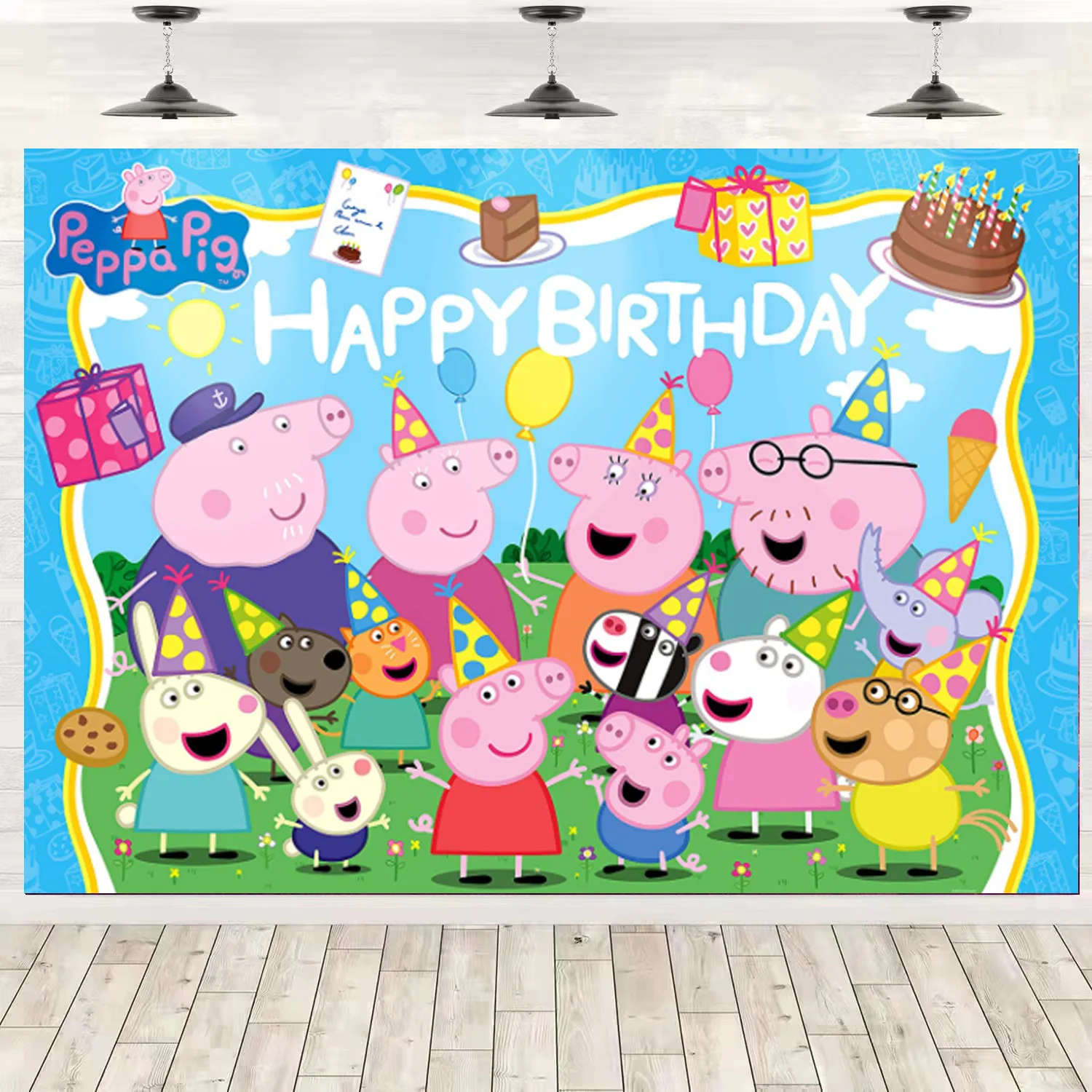 Cartoon Peppa Pig Birthday Party Background Decor for Children Happy Birthday Party Supplies Baby Shower Photography Backdrop birthday background supplies,birthday backdrop decoration,birthday party supplies,photography backdrops