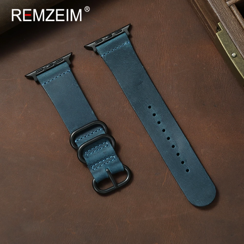 Genuine Crazy Horse Leather Watch Strap