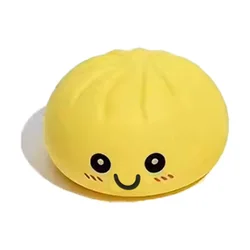 Luminous Dumpling Stress Relief Fidget Toy - Night Light & Desktop Decoration Gift (Yellow)