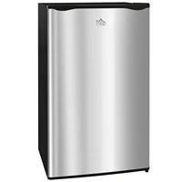 HOMCOM 3.2 Cu.Ft Mini Fridge with Freezer, Single Door Compact Refrigerator with Adjustable Thermostat, Shelf and Reversible Doo 1