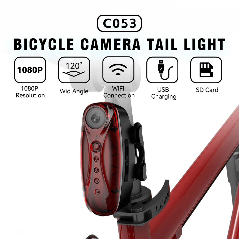 자전거 후방 녹음기 HD 1080P 카메라, 야외 방수 스포츠 DV 와이파이 미니 액션 캠, 카메라 포함 자전거 후방 조명 Best5 자전거 후방 녹음기 HD 1080P 카메라, 야외 방수 스포츠 DV 와이파이 미니 액션 캠, 카메라 포함 자전거 후방 조명 Best5
