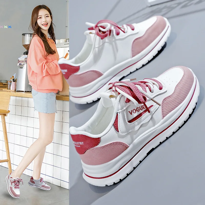 

Спортивная обувь на толстой подошве для женщин, новинка 2023, женская обувь на весну и осень, низкие Туфли для женщин, дышащая повседневная обувь