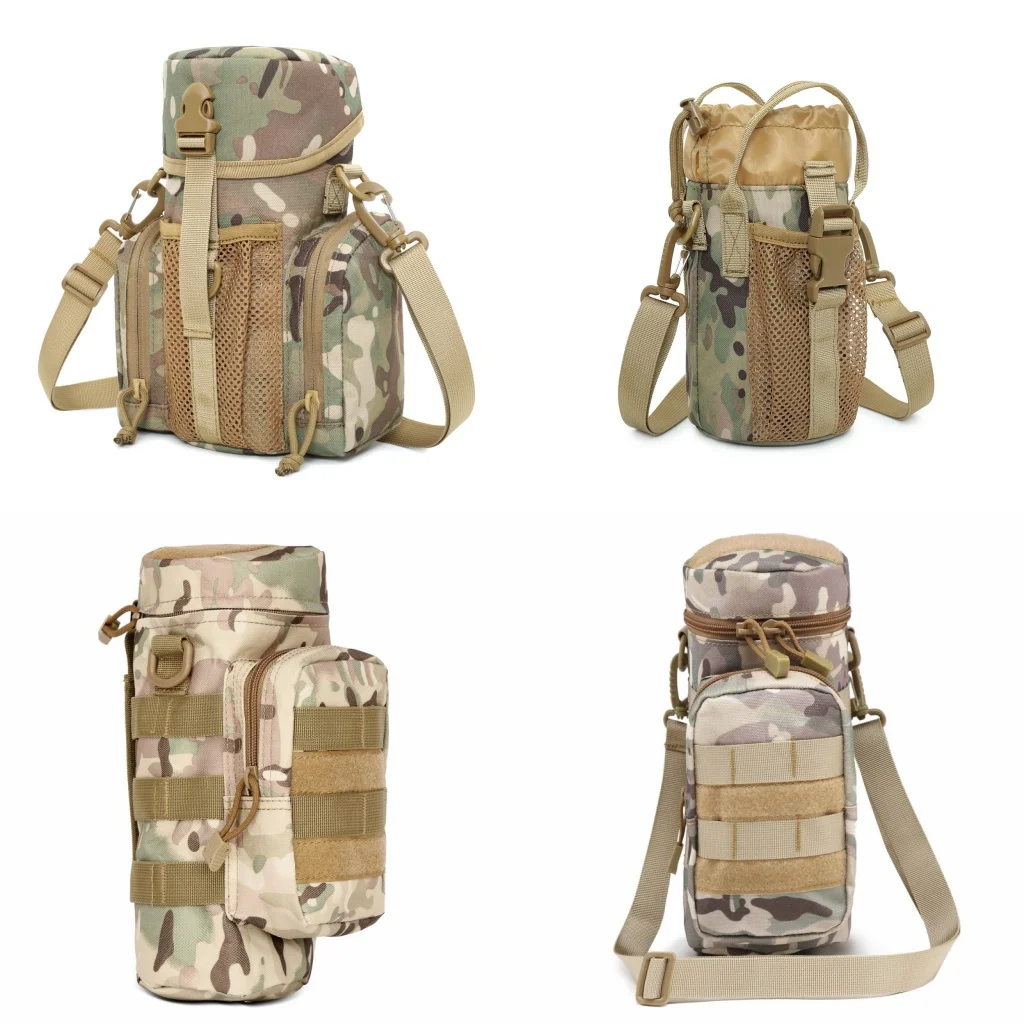 

Outdoor Molle Water Bottle Bag Tactical Shoulder Pouch Military Travel Fishing Camping Hiking Hunting Waist Kettle Holder Pack