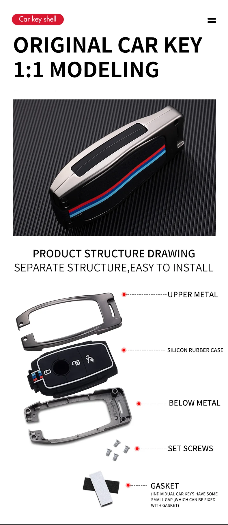 Custodia per Chiave/telecomando per Mercedes Benz classe E S GLE A220 W213 E200 E300 E220 E320 E260 E43 accessori portachiavi Auto - Sd9e9e5916d514818ad49dd45091436beG