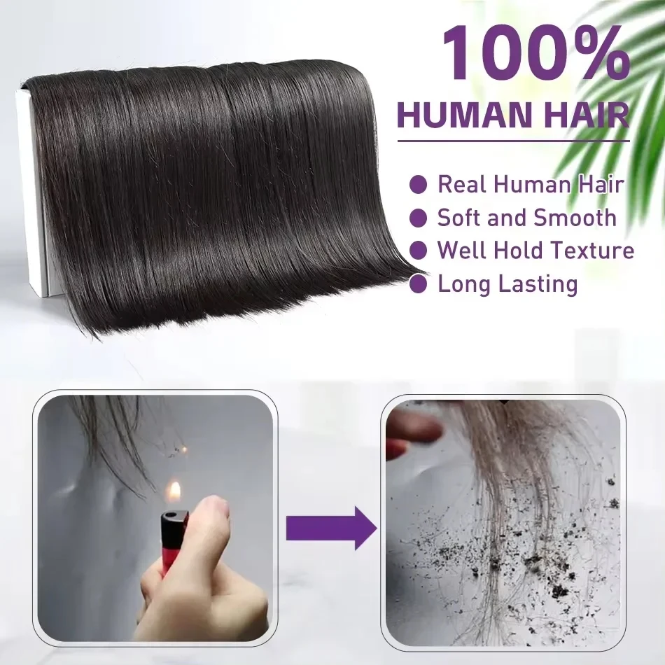 Human Hair Extensions 30 40 Inch Bone Straight Natural Brazilian Raw Remy Virgin Human Hair 3/4 Pieces