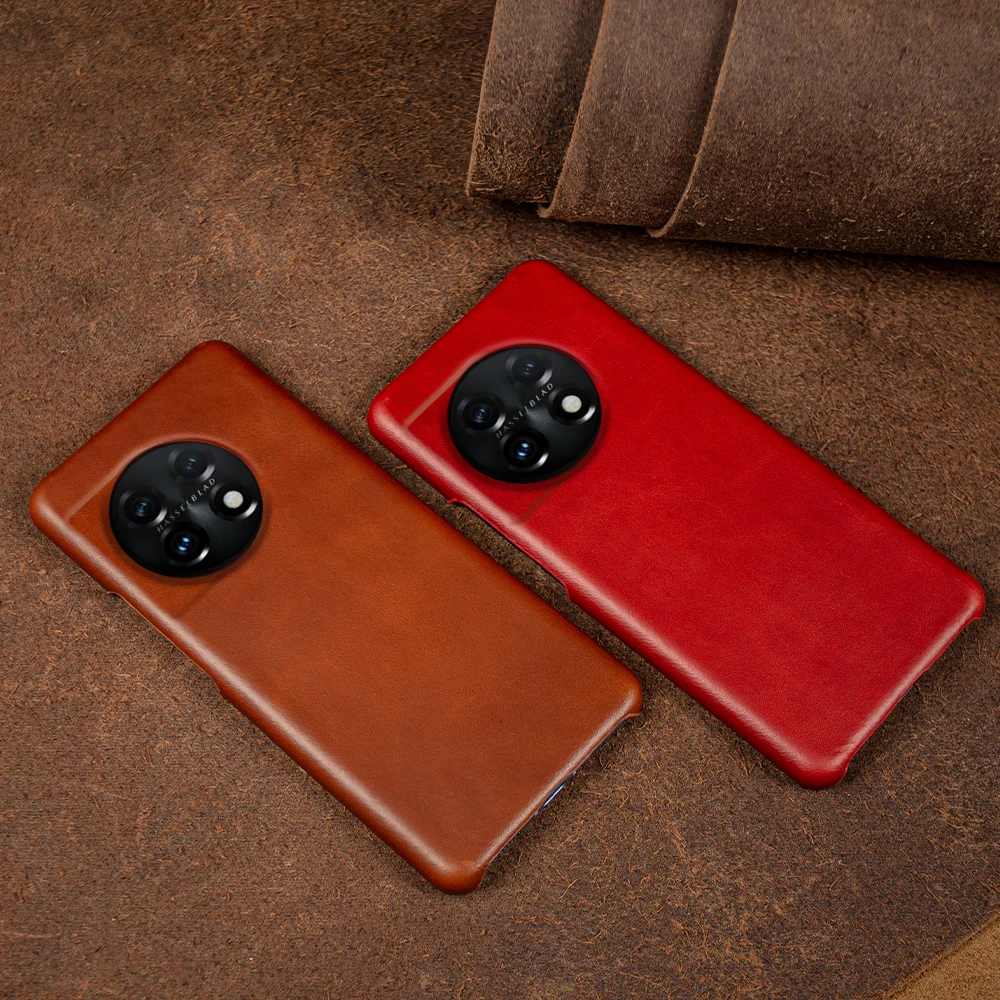손으로 만든 오일 왁스 가죽 케이스 Oneplus 11  미적 빈티지 레트로 전화 커버, 10TPro 10 Pro 10R 9Pro 9R 8Pro