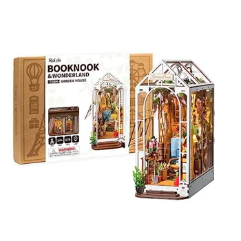 Robotime Rolife DIY Book Nook Wooden Miniature Doll House for Bookshelf Insert Furniture 1