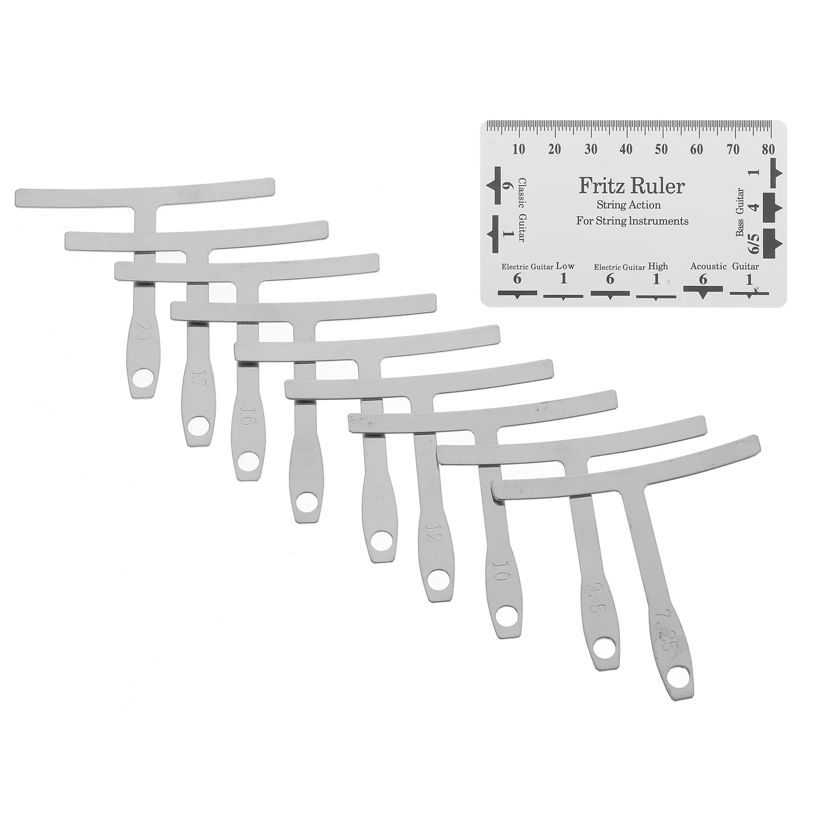 

Guitar Tools Repairing Maintenance Kit Measuring for Reapir Accessories Suite Radius Gauge Luthier Bass Setup
