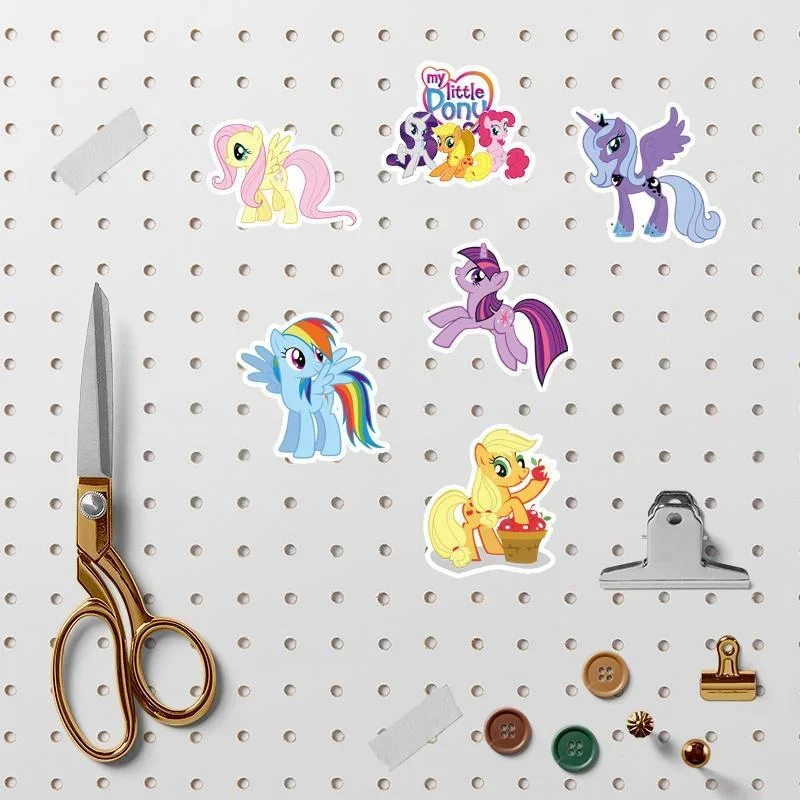 100PCS My Little Pony Stickers Cute Pinkie Pie Rainbow Dash Decals for Kids Laptop Water Bottle Luggage DIY Scrapbook Gift Favor