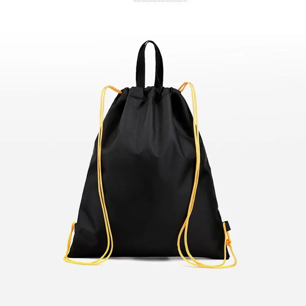 Outdoor Waterproof Nylon Sports Bag Drawstring Bag Travel Sport Drawstring Two Pocket Lightweight Backpack 4