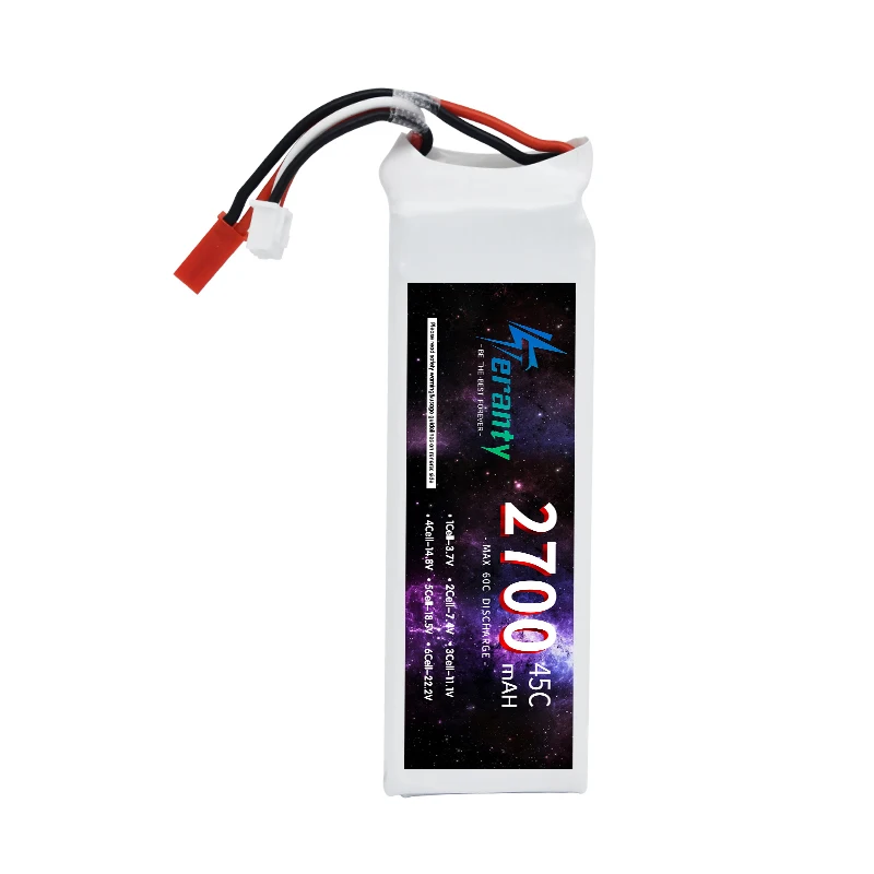 Description Picture 6 of item2700mAh 2S 7.4V 45C Lipo Battery For RC FPV Drone Quadcopter Helicopter Airplane Racing Car RC Racer XT60 Connector With T Plug