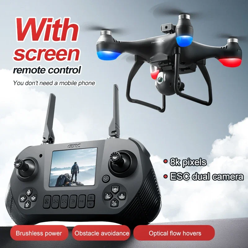 Drone RC 8K 3 Batteries Longue Portée WiFi FPV Caméra HD
