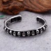 10mm Skull Ghost Head Bangle Men 316L Stainless Steel 3