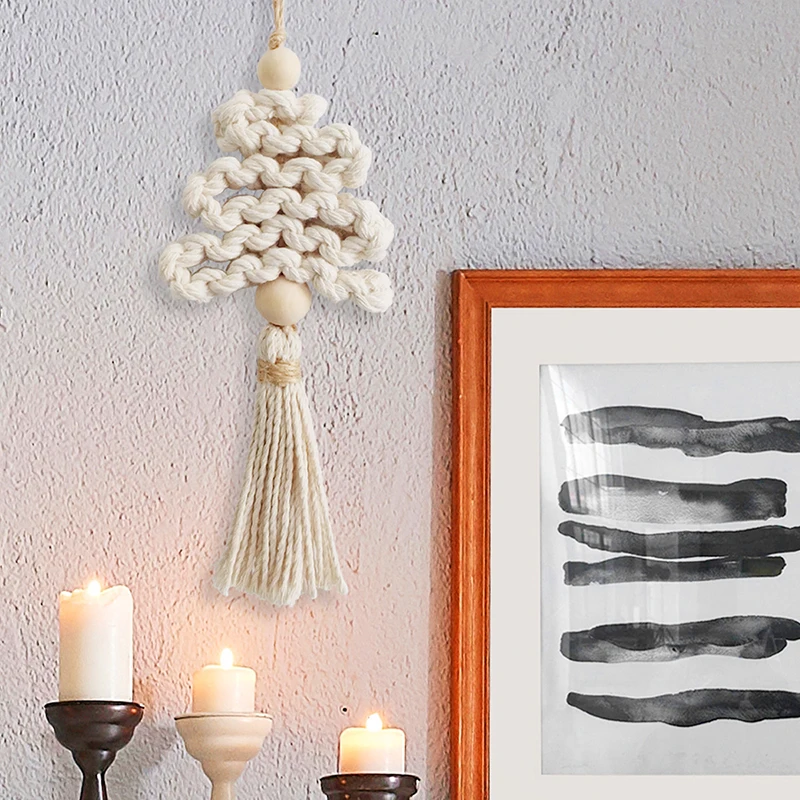 Boho Christmas Decor Christmas Wall Art Macrame Xmas Decor Holiday Wall Decor Wall Hanging Decor Macrame Chrismas Tree Gift