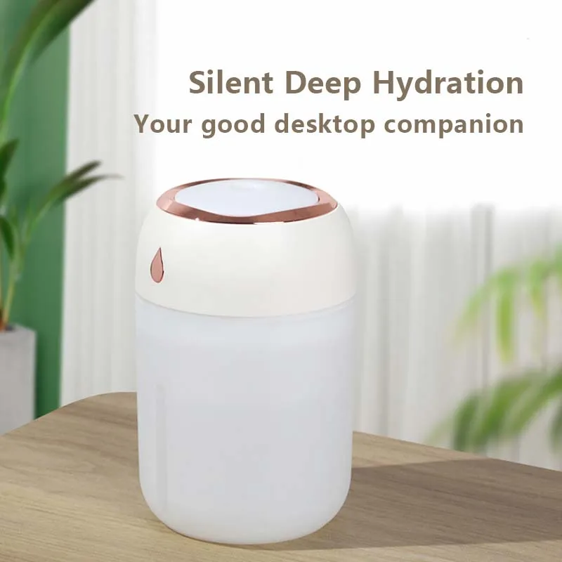Xiaomi Mini Humidifier USB Plug Nanoscale Silent Streaming Ambient Light 330ML Mist Adjustable Portable For Car Office Household 2