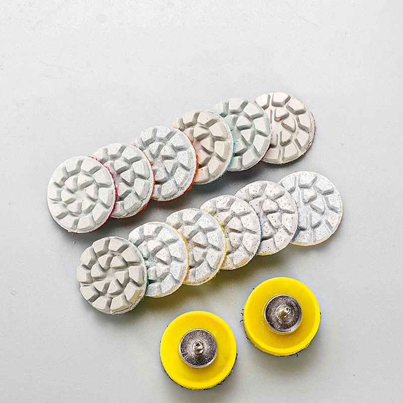 Diamond Polishing Pads 25mm Mini Marble Granite Gemstone Grinding Wheel Fine Polishing Flexible Resin Sanding Disc Self-adhesive