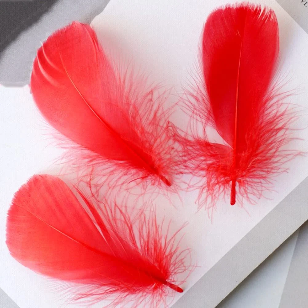 Natural Small Goose Feathers 5-12cm Colored Swan Feather Crafts Wedding Party Handicraft Dreamcatcher Decoration 100-2000pcs
