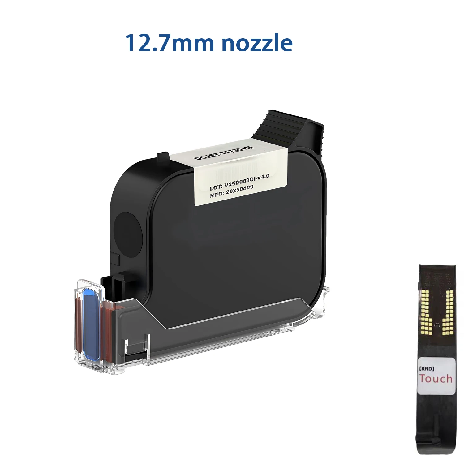 Encrypted Ink Cartridges 12.7/25.4mm Nozzle High Adhesion Original Ink Black Sol