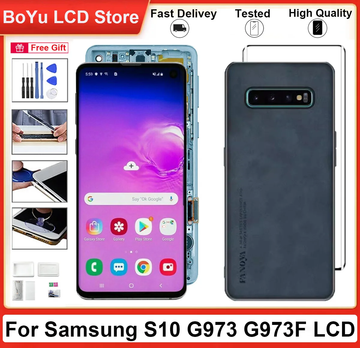 

6.1" AMOLED Tested Screen For Samsung Galaxy S10 G973 SM-G973F/DS G973U G9730 G973F LCD with Touch Display Digitizer Assembly