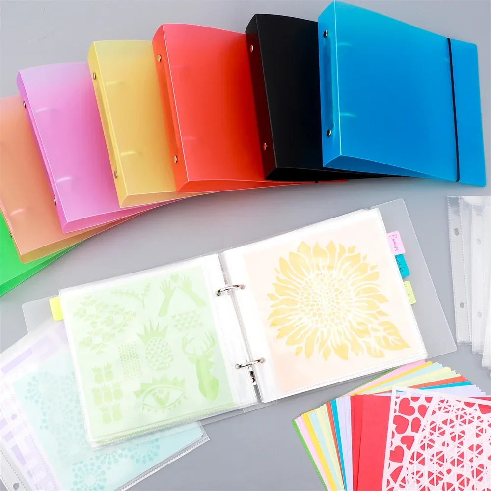 Cookie Stencil Storage Binder 6x6" Stencils Folder Sticker for DIY Scrapbooking Clear Stamp Storage Folder Organize 10~50pcs/set