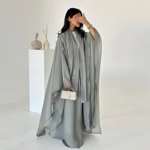 109382-b502e0.jpg Abaya ouverte 2026 Eid Mubarak à manches chauve-souris pour femme, robe musulmane en satin, jilbab, kimono, hijab, abayas, caftan, robe, vêtements islamiques
