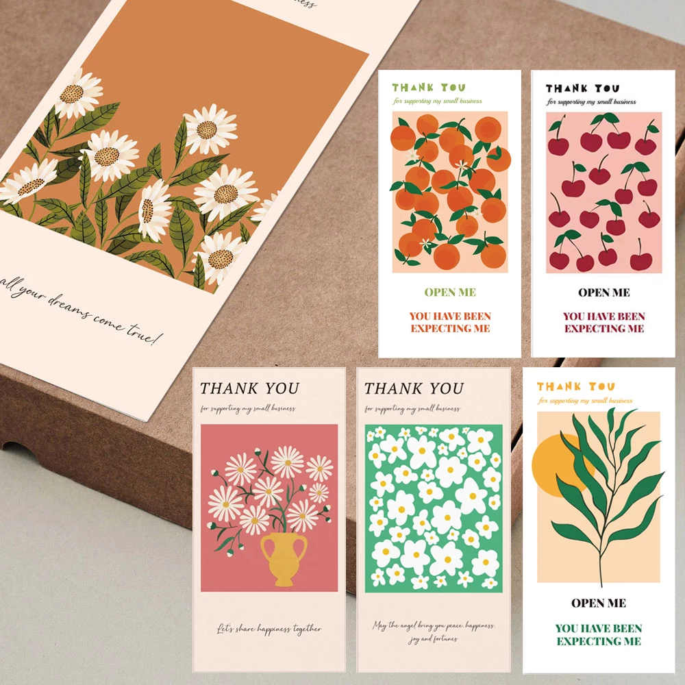 

20-50pcs/pack Vintage Thank You Stickers Small Business Packaging Sealing Stickers Seal Labels for Gift Commodity Decor Stickers