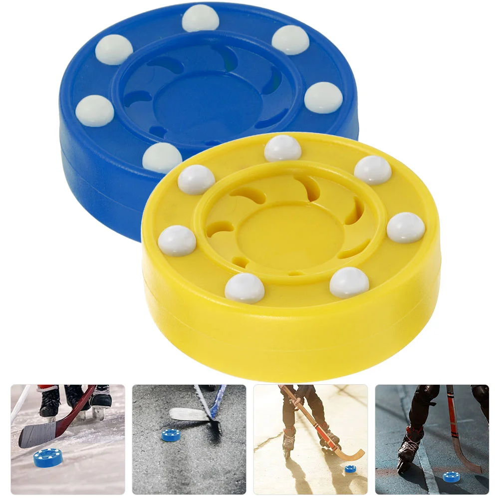 

2 Pcs Accessories Hockey Fitness Pucks Ice Accessory Abs Plastic Balls
