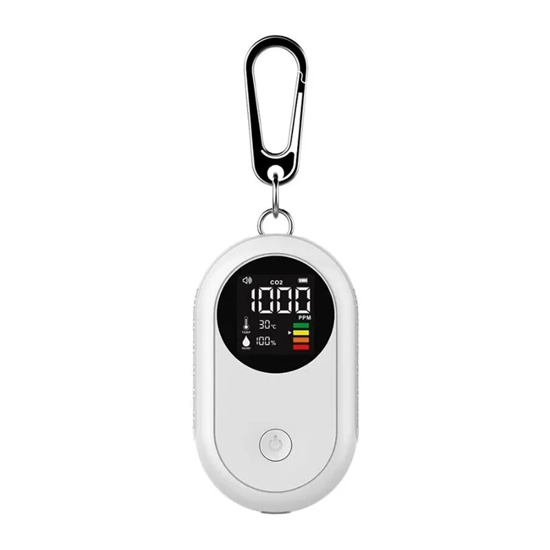 

Mini CO2 Detector,Air Quality Monitor Carbon Dioxide Tester,Indoor Air Temperature Humidity Analyzer Digital CO2 Monitor