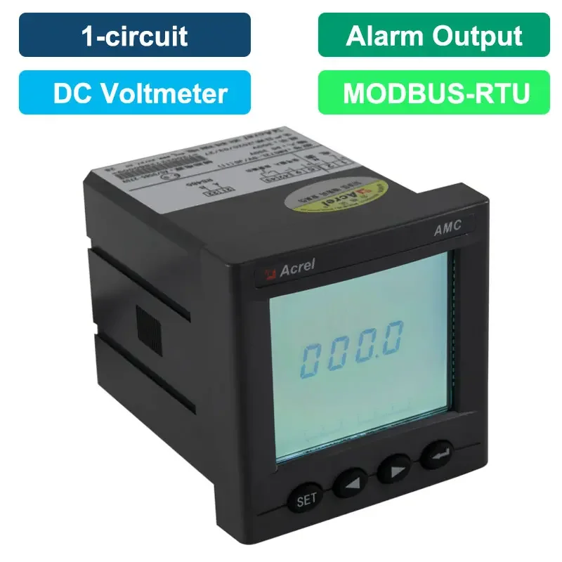 

Acrel Accuracy 0.5s RS485 Modbus-RTU Panel Mounted 0-1000V Dc Power Consumption Monitor LCD Display