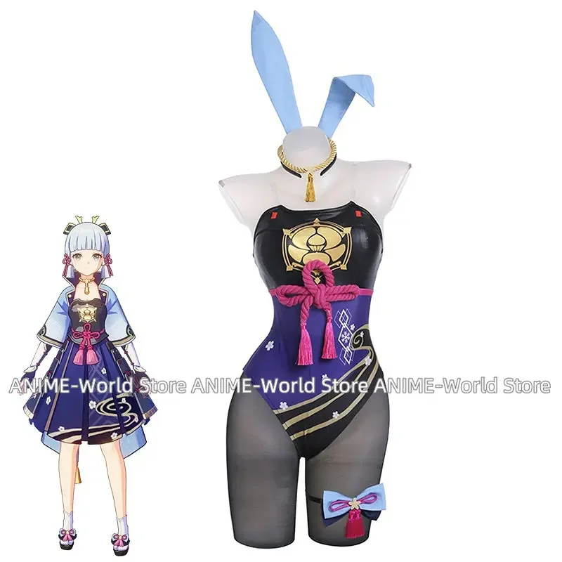 

Kamisato Ayaka костюм кролика для девушек Genshin Impact Kamisato Ayaka Bunny Suit, сексуальный женский комбинезон, полный комплект