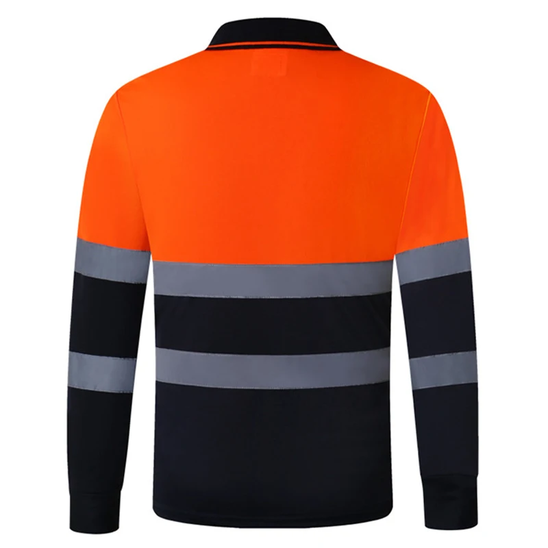 Security Reflective Shirts for Men Hi Viz Vis Shirt with Pocket Two Tone Workwear High Visibility
